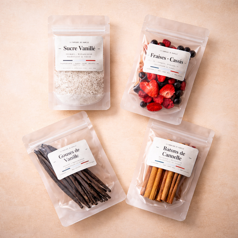 Pack Boisson Maison Vanille - Fraise / Cassis - 4 produits