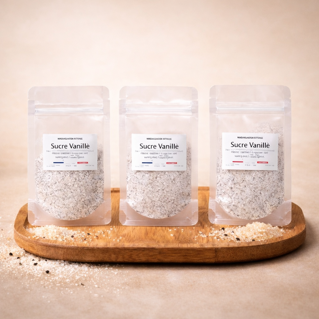 3 x 15 Grammes de Sucre Vanillé de Madagascar - La Fabrique de Vanille